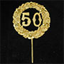 50 Gold Wreath Pick - 2-1/2