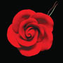 Tea Rose Single w/ Wire-Large Red