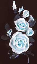 Tea Rose Spray - Blue-7