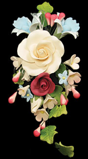 Tea Rose Spray-Extra Large-Ivory