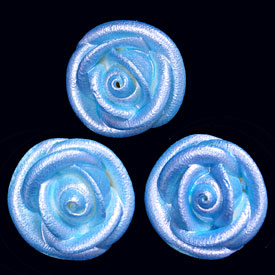 Small Icing Roses - Blue Gloss