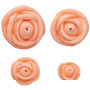 Mixed Size Icing Roses - Peach