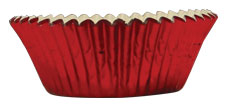 Bake Cups - Red Foil - Cupcake Size
