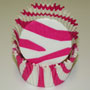 Zebra Stripe Cups - Hot Pink - Cupcake