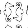 Sea Horse Cookie Template
