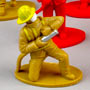 Red & Yellow/Gold Firemen Figures