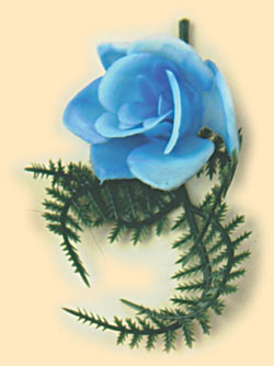 Vinyl Rose w/ Fern - Blue