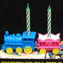 Animal Train Candleholder Set