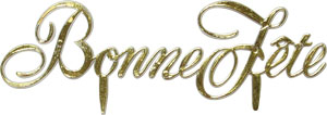 Bonne Fete Gold Pl. Script