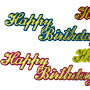 Large Happy Birthday Script Plaques - Asst.