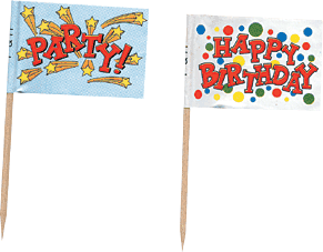 Happy Birthday Flag Picks