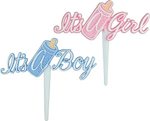 It's A Boy/Girl Script Bottle Picks