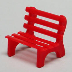 Red Park Bench