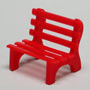 Red Park Bench