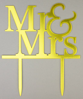 Mr. & Mrs. Gold Topper