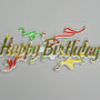 Happy Birthday w/ Streamers Plaque