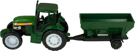Farm Tractor With Trailer
