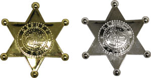 Sheriff's Badges - Gold & Silver Asst