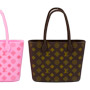 Tote Bags - Pink & Brown Asst