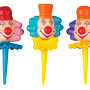 Clown Head Picks - Ruffles & Bowties Asst.