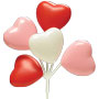 Heart Balloons - Pink/White/Red