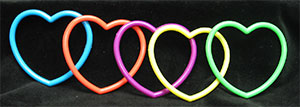 Heart Shaped Bracelets- Asst Colors