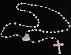 Rosary Beads - White - Pl.