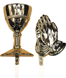 Chalice/Host & Praying Hands Picks