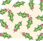 Transfer - Holly Leaf - Red & Green