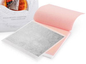 Pure Silver Leaf - 3-1/8 x 3-1/8 - 25 Sheets