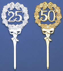 50th Gold Wreath Large Pl. Pick
