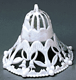 Filigree Lace Bells - Large White