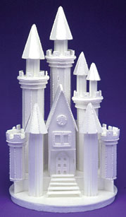 Castle #9 w/Steps - White