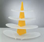 4 Tier Winged Acrylic Display - Yellow