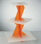 3 Tier Zigzag Acrylic Display- Orange