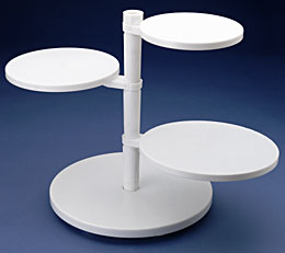 Adjustable Tier Cake Stand - White Pl.