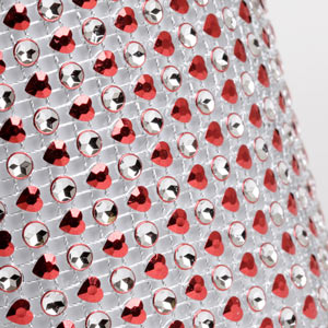 Glam Ribbon - Red Hearts & Dots