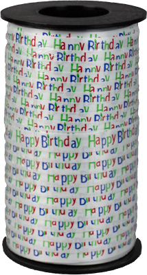 Printed Curling Ribbon - Happy Birthday
