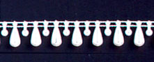 Tear Drop String Of Pearl - White