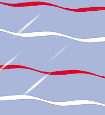 Cello Roll/Flowing Stripe Red