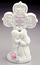 Prec Moments Wedding Cross Plaque