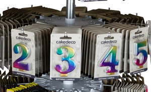 Countertop Spin Rack Loaded - Rainbow Metallic #s