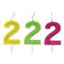 Small Glitter Number Candles - # 2