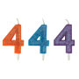 Small Glitter Number Candles - # 4