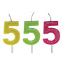 Small Glitter Number Candles - # 5