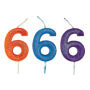 Small Glitter Number Candles - # 6