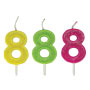 Small Glitter Number Candles - # 8