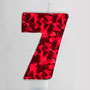 Laser Number Candles- Red- #7