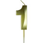 Small Gold Prism Number Candles - #1