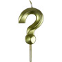 Small Gold Prism Number Candles - #?